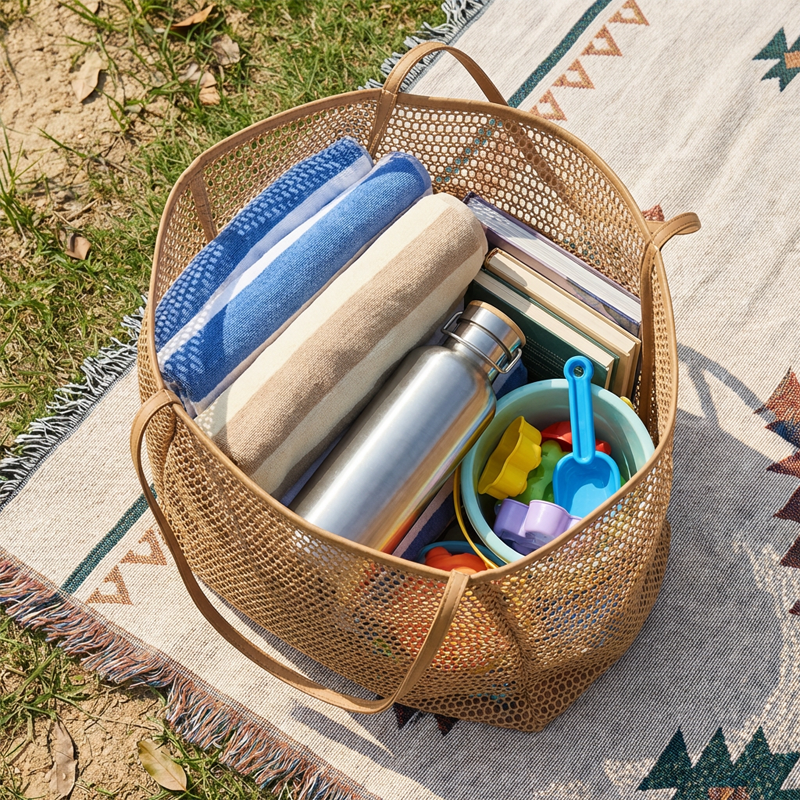 👜 OFFRE SPÉCIALE : 50% DE RÉDUCTION ! 🌴 Sac à Bandoulière Décontracté pour Femme en Maille Résistante – Grande Capacité, Fond Solide & Poche Zippée 🏖️