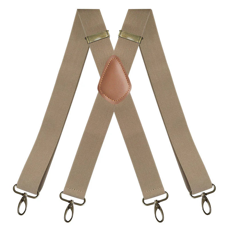 ⏰Bretelles pour homme à crochets, dos en X