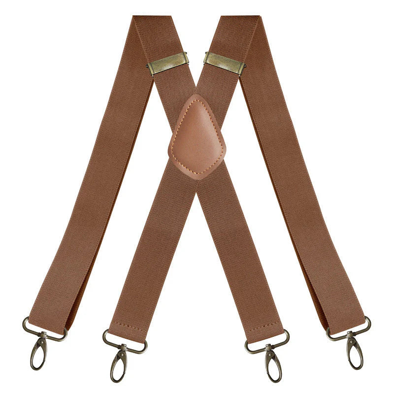 ⏰Bretelles pour homme à crochets, dos en X