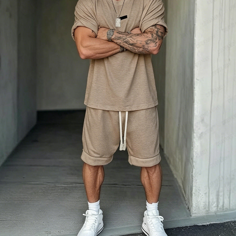 🎁Nouveautés : 50 % de réduction💥Ensemble t-shirt et short décontracté pour homme