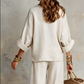✨🔥Ensemble 2 pièces pour femme : haut à col en V et pantalon à jambes larges