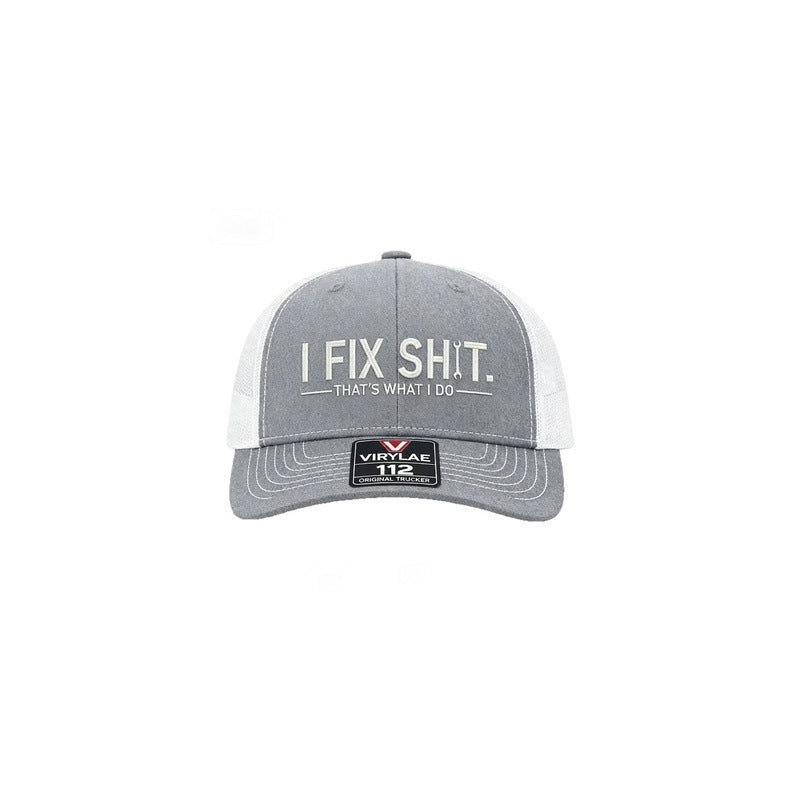 🔥 Nouveauté 2026 et en vente 🔥 Casquette trucker mesh brodée « I Fix Shit » – Respirante, parfaite pour l'extérieur et le soleil 🧢☀️