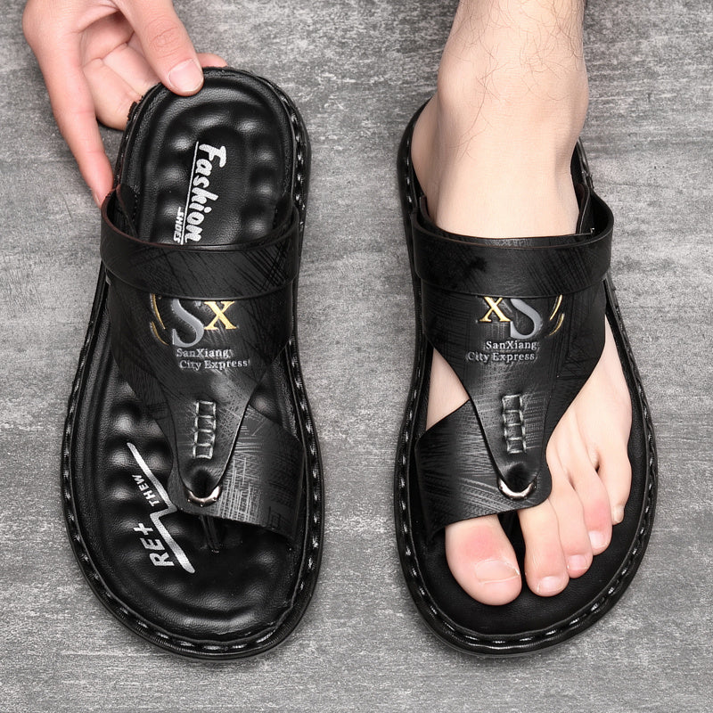 📢📢50 % DE RÉDUCTION✨Sandales d'extérieur en cuir souple et respirant pour homme, tailles fortes🚶‍♂️