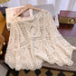 👚 50% DE RÉDUCTION! 🌼 Chemise Couvrance Crochet – Dentelle Ajourée, Manches Évasées & Style Boho Parfait Pour La Plage 🌴