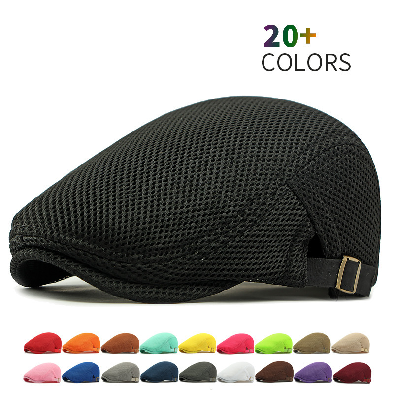 🧢PROMO LIMITÉE 50% DE RÉDUCTION✨Casquette Plate Respirante avec Sangle Réglable – Tissu Mesh, Style Ivy🍂