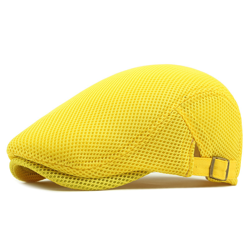 🧢PROMO LIMITÉE 50% DE RÉDUCTION✨Casquette Plate Respirante avec Sangle Réglable – Tissu Mesh, Style Ivy🍂