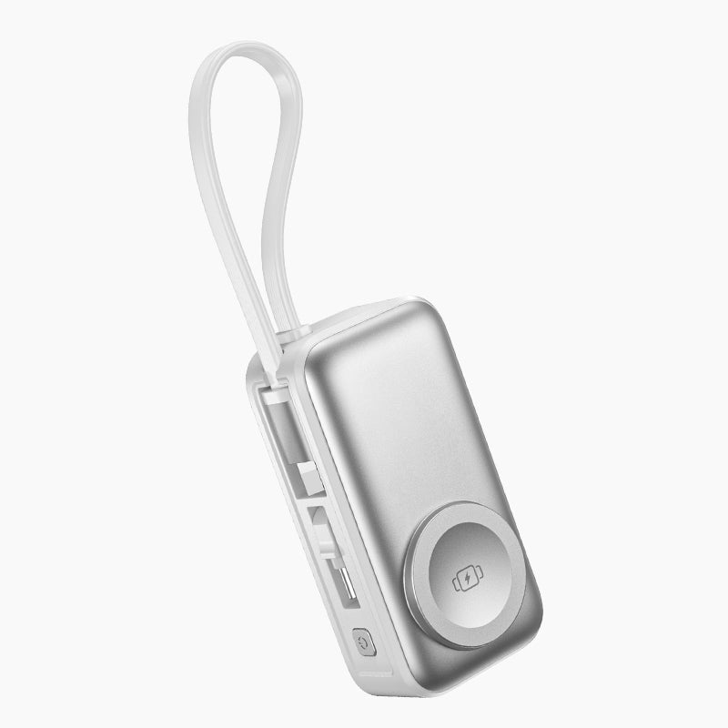 🔋⚡ Batterie externe magnétique 5000 mAh – Câbles intégrés, charge sans fil, ultra-mince et ignifuge, le galet d’énergie qui se clipse au dos du téléphone pour ne plus jamais chercher de prise dans le métro 🧲📱