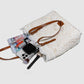 👜 PROMO LIMITÉE 50% DE RÉDUCTION ! 👒💃 Sac Fourre-Tout Élégant en Dentelle Blanche – Grand Compartiment, Bretelles Réglables 🔐