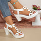 👡50% DE RÉDUCTION EN CE MOMENT✨Sandales à talons pour femmes avec bride en T – Bride élastique, plateforme amortissante et bride en T métallisée pour un confort optimal du matin au soir💃