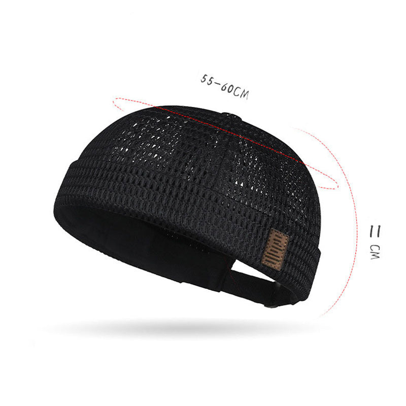 📢⏰🧢 PROMO -50% ! Casquette Légère en Maille Respirante sans Visière – Style Docker, Réglable 55-60 cm (5 Couleurs)