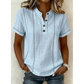 👕50% DE RÉDUCTION✨Haut Décontracté à Manches Courtes pour Femme – Tissu Respirant, Coupe Ample, Détails Couture🍂