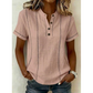 👕50% DE RÉDUCTION✨Haut Décontracté à Manches Courtes pour Femme – Tissu Respirant, Coupe Ample, Détails Couture🍂