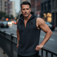 💪Sweat à capuche sans manches pour homme (type débardeur)