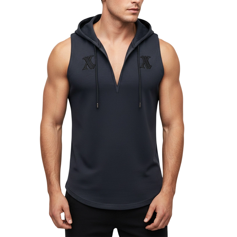 💪Sweat à capuche sans manches pour homme (type débardeur)