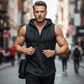 💪Sweat à capuche sans manches pour homme (type débardeur)