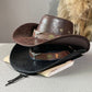 🎉 Soldes 2026 — Plus de 36 000 ventes !🤠 Chapeau de Cowboy Vintage à Large Bord & Lanière 🌵