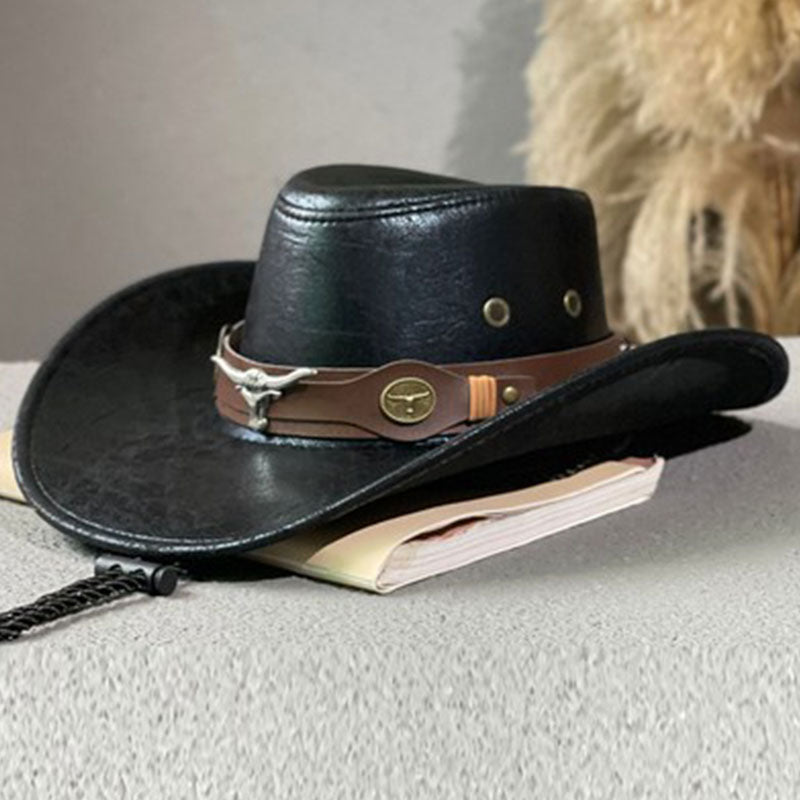 🎉 Soldes 2026 — Plus de 36 000 ventes !🤠 Chapeau de Cowboy Vintage à Large Bord & Lanière 🌵