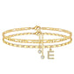 Bracelet de cheville dorée superposé pour femmes