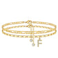 Bracelet de cheville dorée superposé pour femmes