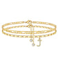 Bracelet de cheville dorée superposé pour femmes
