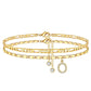 Bracelet de cheville dorée superposé pour femmes
