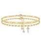 Bracelet de cheville dorée superposé pour femmes