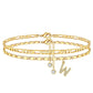 Bracelet de cheville dorée superposé pour femmes