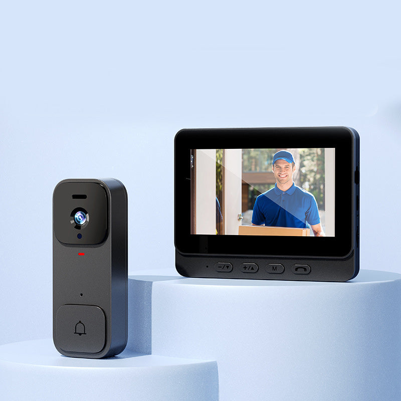 📢📢40% DE RÉDUCTION !! ⏰ Sonnette vidéo intelligente avec écran 4,3" – Surveillance en temps réel et communication bidirectionnelle 🏡💖