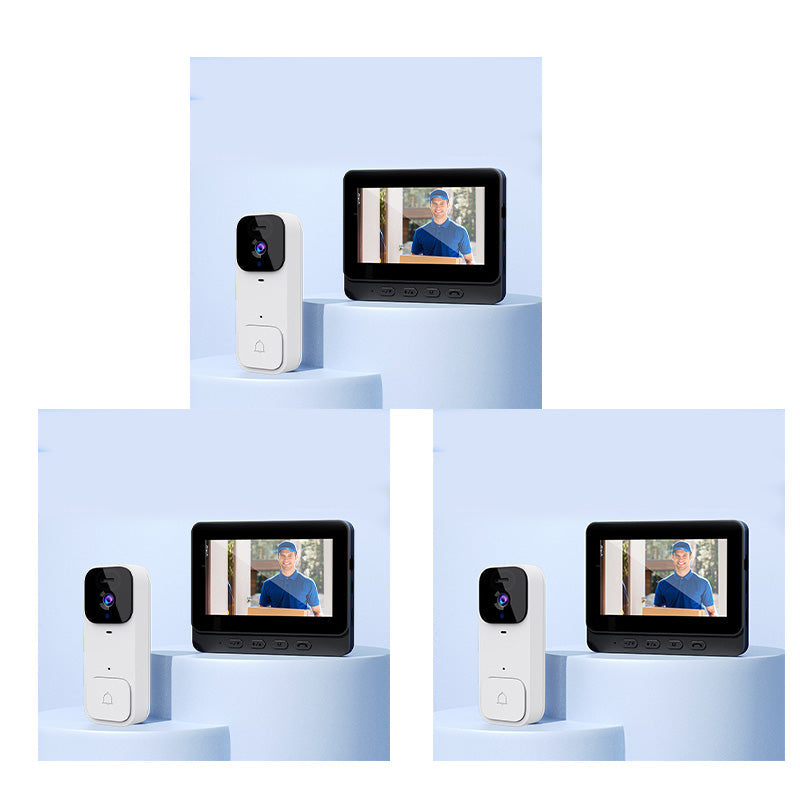 📢📢40% DE RÉDUCTION !! ⏰ Sonnette vidéo intelligente avec écran 4,3" – Surveillance en temps réel et communication bidirectionnelle 🏡💖