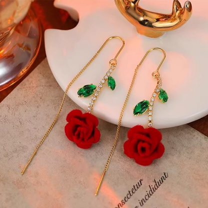 💐Boucles Tige Cristal – Élégance Quotidienne & Look Féminin🦢🌸