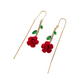💐Boucles Tige Cristal – Élégance Quotidienne & Look Féminin🦢🌸