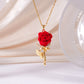 ⏳Offre Spéciale Limité dans le Temps⏰Pendentif Rose Rouge Élégant – Design Délicat, Hypoallergénique & Parfait pour l'Élégance Quotidienne ou en Cadeau✨