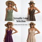 👗50 % de réduction + livraison gratuite à partir de 2 articles ! 🚚💨Robe longue à volants, dos nu et col licou pour femme