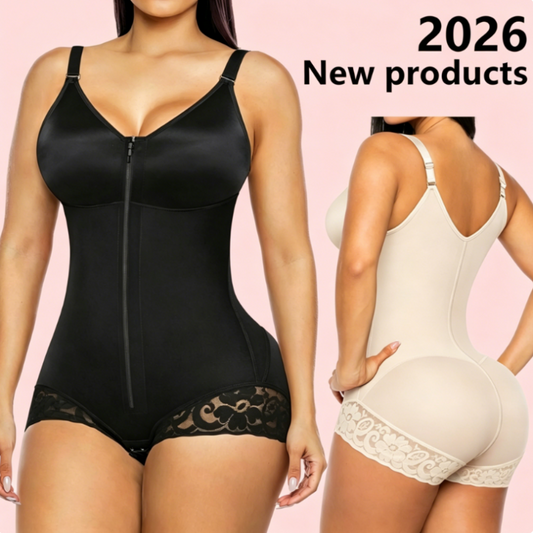 💪Body Gainant Zippé pour Femme – Contrôle Ventre & Soutien 360°🩱
