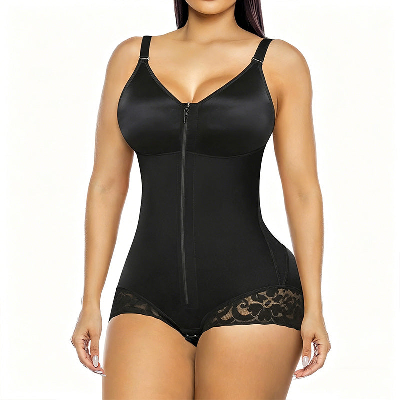💪Body Gainant Zippé pour Femme – Contrôle Ventre & Soutien 360°🩱
