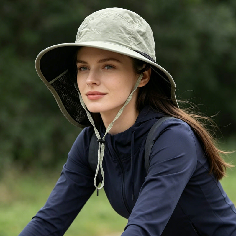 📢📢40% DE RÉDUCTION !! ⏰ Casquette Solaire Anti-UV UPF 50+ – Respirante, Ajustable, Unisexe (Avec/Sans châle)