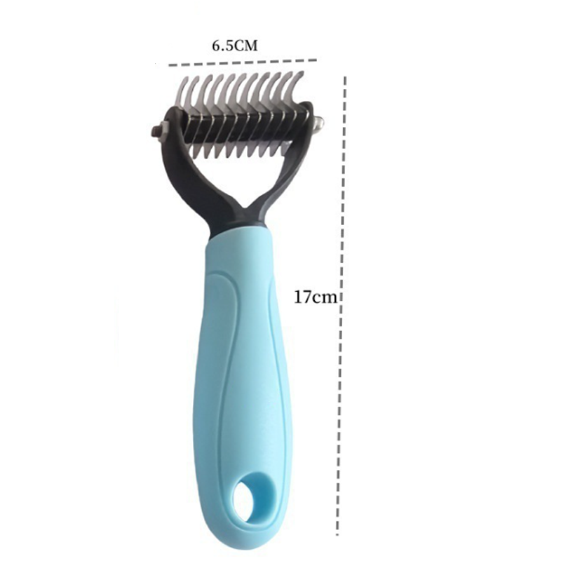 🐾🧹PROMO -50%🐶Peigne de Toilettage Double Face pour Chiens & Chats – Brosse Douce, 2 Tailles (Bleu/Rose)