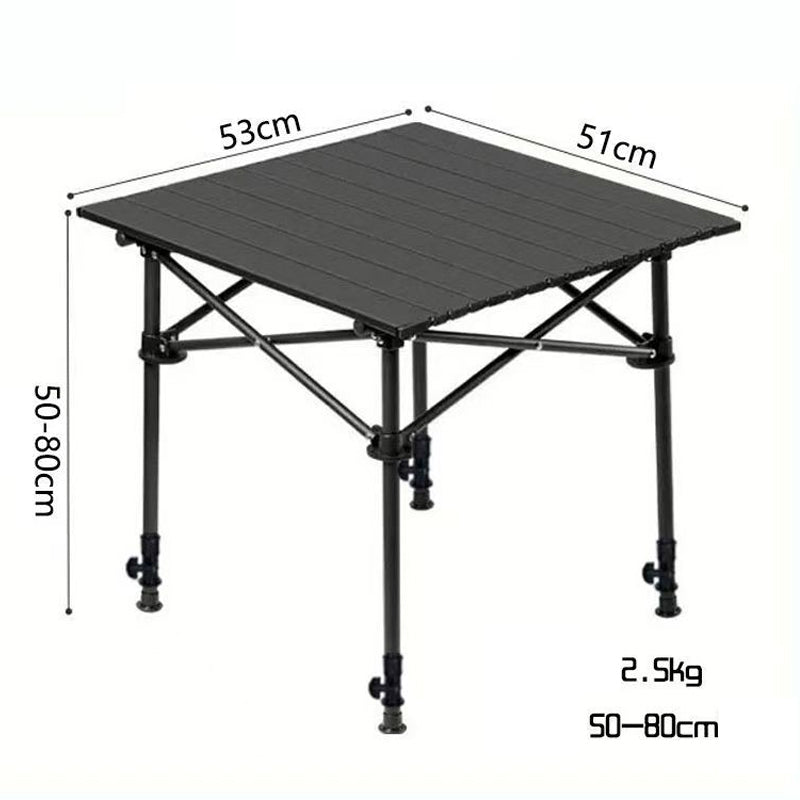 Table de Camping Pliante Portable avec Sac de Rangement