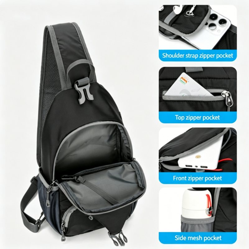 🎒PROMO LIMITÉE 50% DE RÉDUCTION⚡Sac à Bandoulière Homme – Tissu Oxford, Multi-Poches, Respirant 🌦️