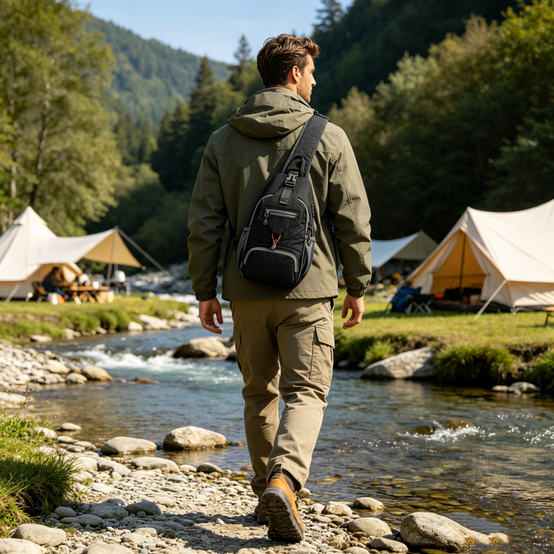 🎒PROMO LIMITÉE 50% DE RÉDUCTION⚡Sac à Bandoulière Homme – Tissu Oxford, Multi-Poches, Respirant 🌦️