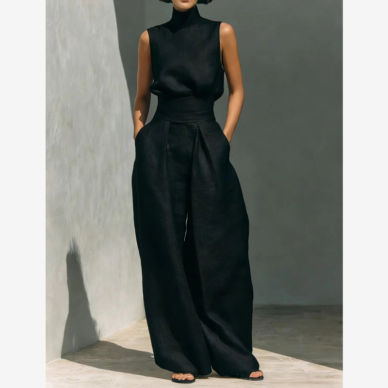 👗 50% DE RÉDUCTION ⏰ Ensemble 2 pièces – Haut & pantalon à jambes larges – Tissu fluide, coupe élégante – parfait pour l’été, les voyages ou un look chic au quotidien ✨🌸👖