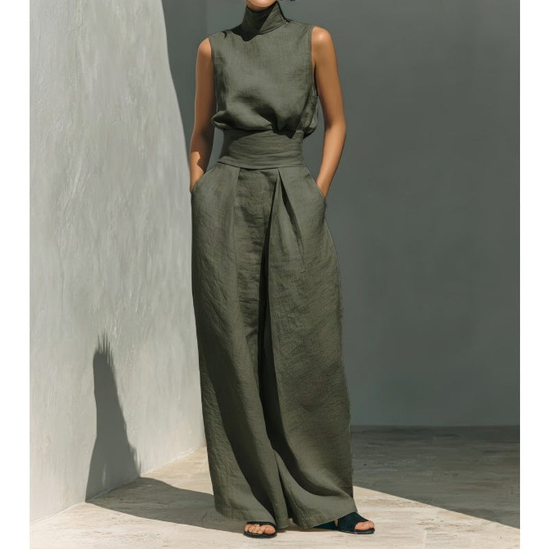 👗 50% DE RÉDUCTION ⏰ Ensemble 2 pièces – Haut & pantalon à jambes larges – Tissu fluide, coupe élégante – parfait pour l’été, les voyages ou un look chic au quotidien ✨🌸👖