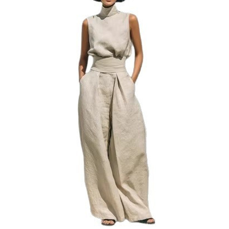 👗 50% DE RÉDUCTION ⏰ Ensemble 2 pièces – Haut & pantalon à jambes larges – Tissu fluide, coupe élégante – parfait pour l’été, les voyages ou un look chic au quotidien ✨🌸👖