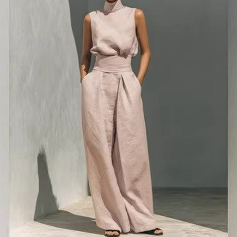 👗 50% DE RÉDUCTION ⏰ Ensemble 2 pièces – Haut & pantalon à jambes larges – Tissu fluide, coupe élégante – parfait pour l’été, les voyages ou un look chic au quotidien ✨🌸👖
