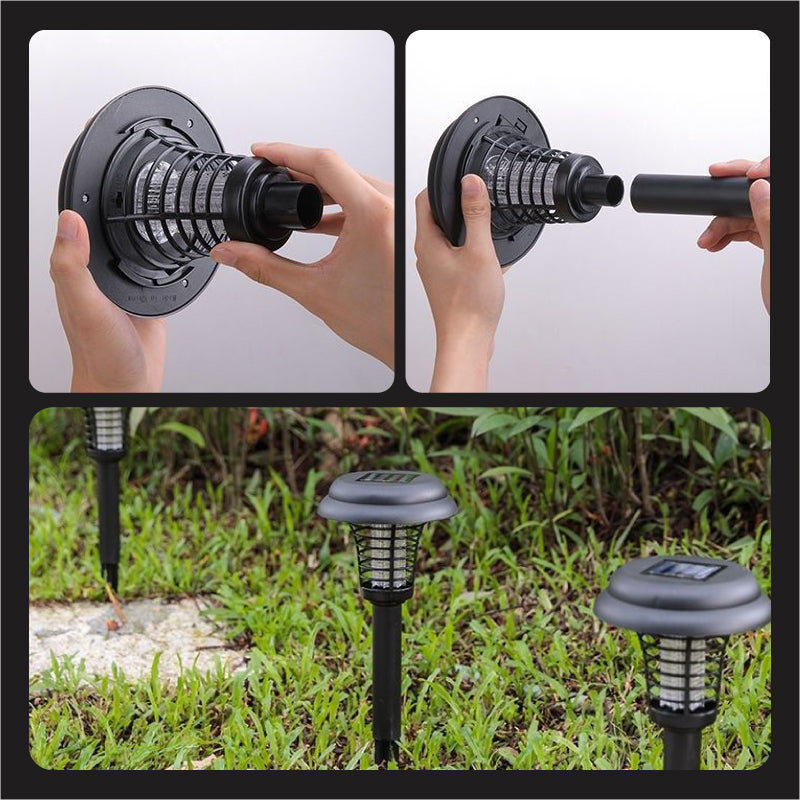 ✨Retour limité en été&Durée limitée 50% de réduction✨🚫🦟Solar Mosquito Zapper Lamp Stake