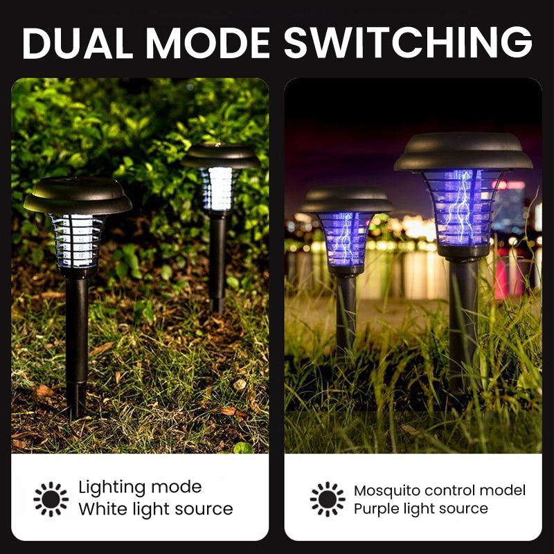 ✨Retour limité en été&Durée limitée 50% de réduction✨🚫🦟Solar Mosquito Zapper Lamp Stake