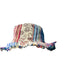 Chapeau en chanvre patchwork multicolore en forme de champignon avec poche