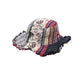 Chapeau en chanvre patchwork multicolore en forme de champignon avec poche