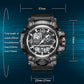 Montre Tendance Lumineuse Multifonctionnelle Étanche pour Hommes