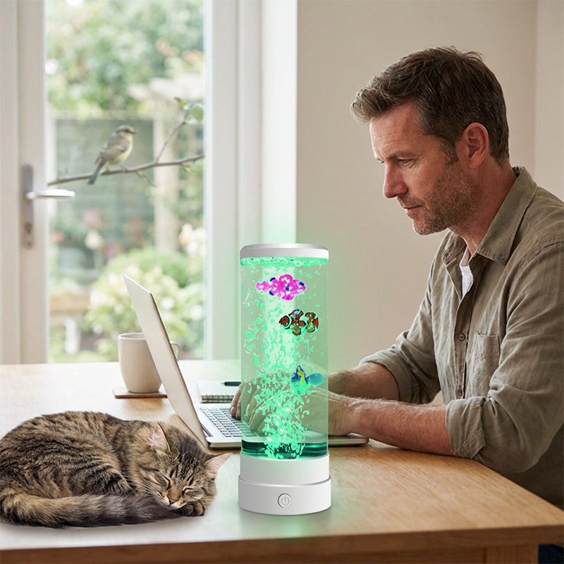 Lampe LED pour aquarium à poissons bulles